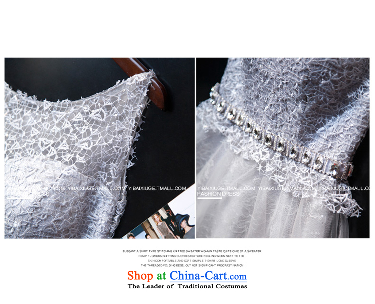 Wedding dress 2015 new Korean lace bride bows banquet chairman of evening dress spring small Tail Light Gray S picture, prices, brand platters! The elections are supplied in the national character of distribution, so action, buy now enjoy more preferential! As soon as possible.