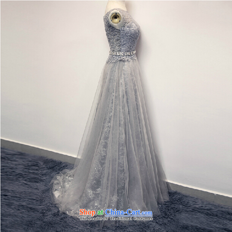 Wedding dress 2015 new Korean lace bride bows banquet chairman of evening dress spring small Tail Light Gray , pure love bamboo yarn , , , shopping on the Internet