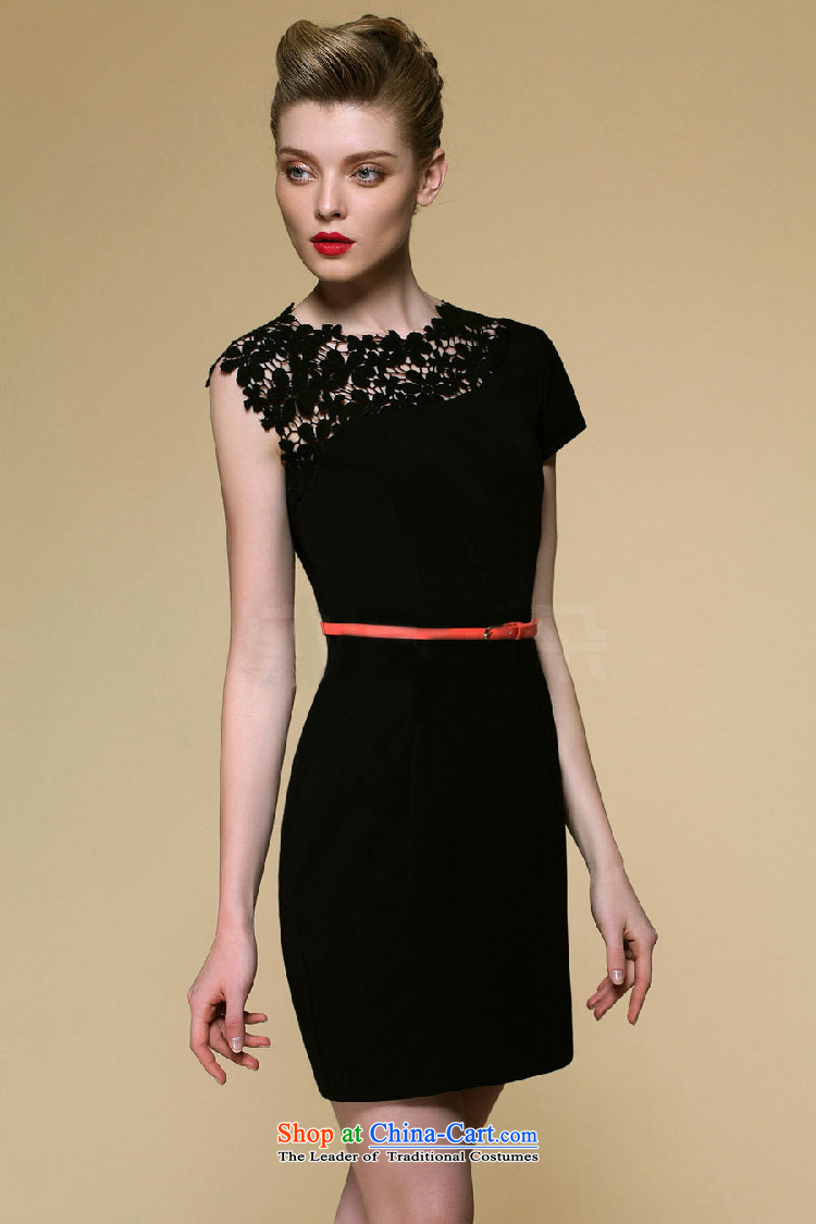 The people of Goguryeo flower CD 2015 Summer irregular Beveled Shoulder Sau San video thin elegance upscale lace engraving package and dress 608 Black M picture, prices, brand platters! The elections are supplied in the national character of distribution, so action, buy now enjoy more preferential! As soon as possible.