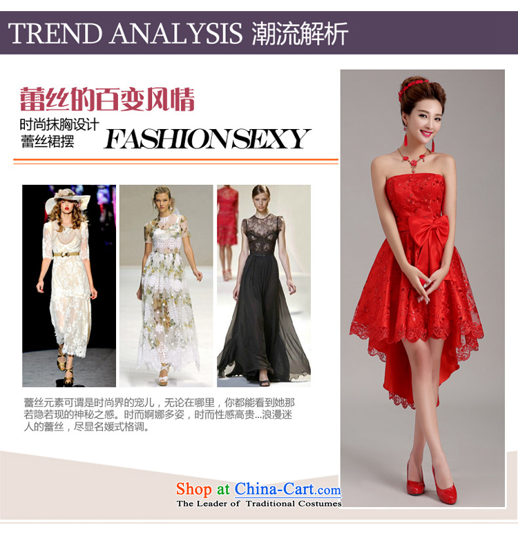 Pure Love bamboo yarn 2015 new bride front stub long after the marriage lace red bows to pregnant women small evening dress cheongsam dress female red L picture, prices, brand platters! The elections are supplied in the national character of distribution, so action, buy now enjoy more preferential! As soon as possible.