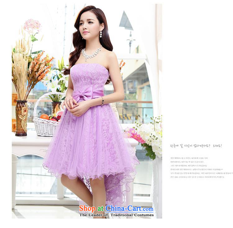 Upscale dress 2015 Summer new anointed chest dresses Dress Short long after the former bon bon skirt wrapped scoops gentlewoman wedding dress in Long Purple XL Photo, prices, brand platters! The elections are supplied in the national character of distribution, so action, buy now enjoy more preferential! As soon as possible.