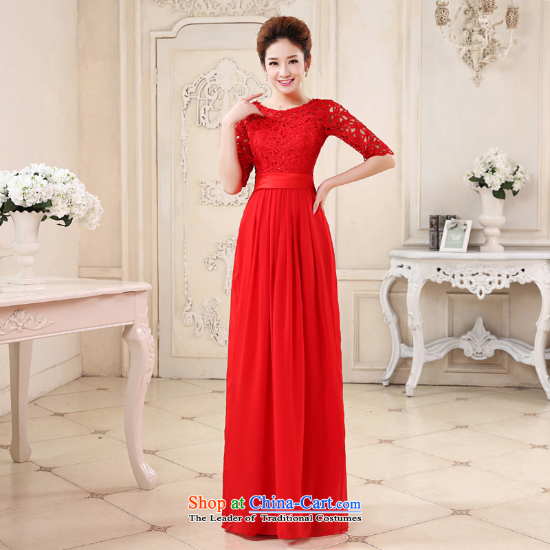 Pure Love bamboo yarn new red married women serving the word bows shoulder lace stylish Sweet dress Sau San short of dress bridal dresses Changchun summer red long tailored please contact customer service, pure love bamboo yarn , , , shopping on the Internet