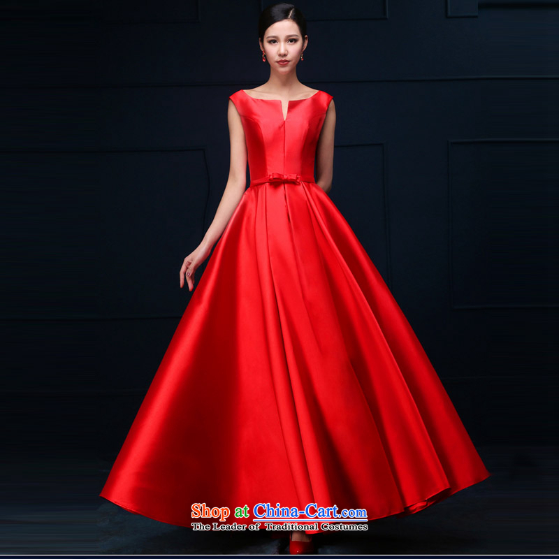 Pure Love bamboo yarn toasting champagne evening dresses 2015 new marriage long banquet dress dresses Bridal Fashion evening red red long?M