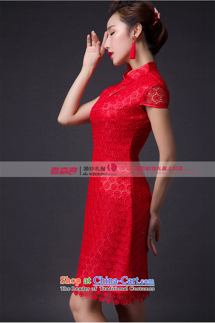 Hei Kaki 2015 new bows dress classic collar Stylish retro engraving lace irrepressible tray clip dress skirt L004 RED XS picture, prices, brand platters! The elections are supplied in the national character of distribution, so action, buy now enjoy more preferential! As soon as possible.