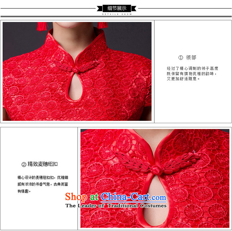 Hei Kaki 2015 new bows dress classic collar Stylish retro engraving lace irrepressible tray clip dress skirt L004 RED XS picture, prices, brand platters! The elections are supplied in the national character of distribution, so action, buy now enjoy more preferential! As soon as possible.