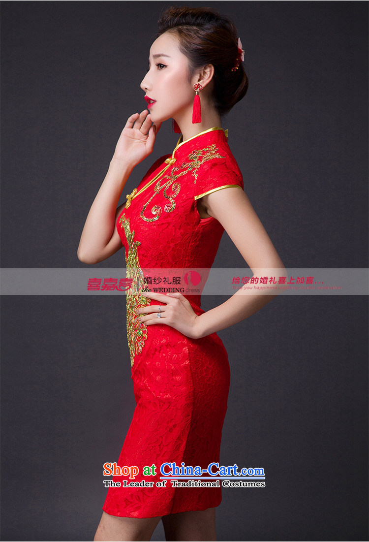 Hei Kaki 2015 new bows dress classic style of retro fine embroidery irrepressible tray clip dress skirt L005 red left Tailored size picture, prices, brand platters! The elections are supplied in the national character of distribution, so action, buy now enjoy more preferential! As soon as possible.