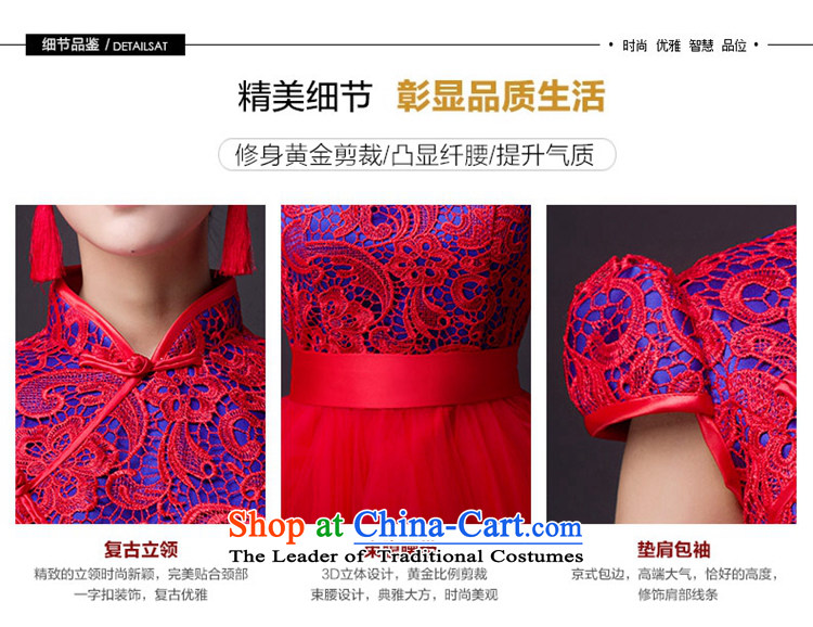 Hei Kaki 2015 new bows dress classic style of fine Antique Lace irrepressible tray clip dress skirt L008 wine red S picture, prices, brand platters! The elections are supplied in the national character of distribution, so action, buy now enjoy more preferential! As soon as possible.