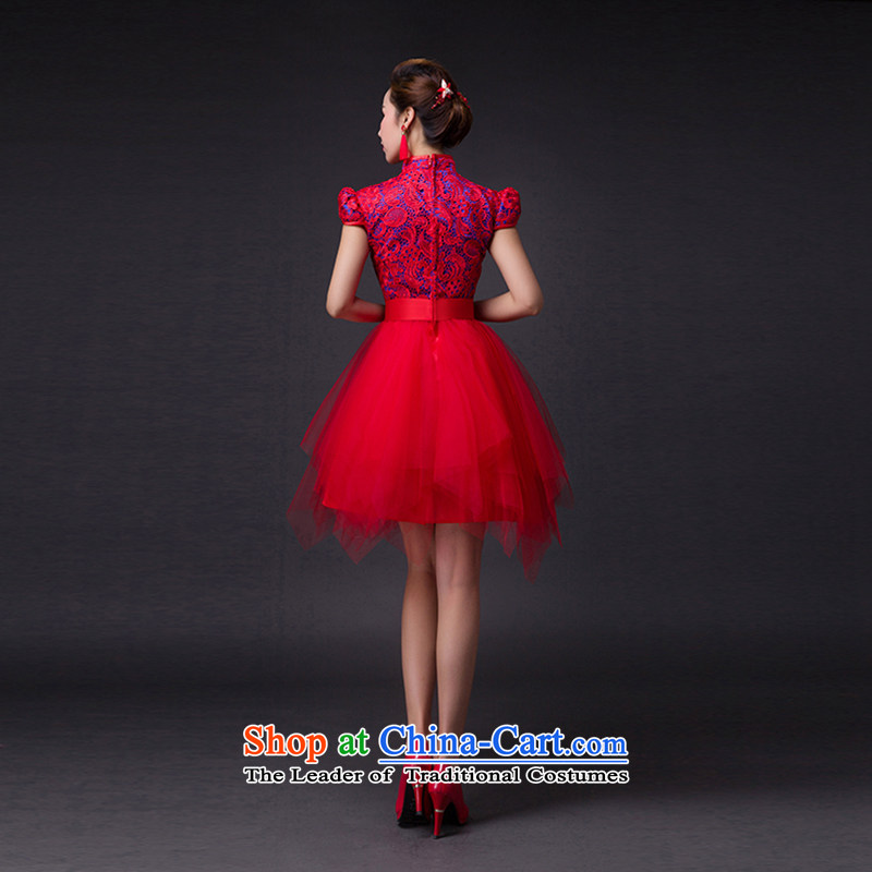 Hei Kaki 2015 new bows dress classic style of fine Antique Lace irrepressible tray clip dress skirt L008 wine red S, Hei Kaki shopping on the Internet has been pressed.