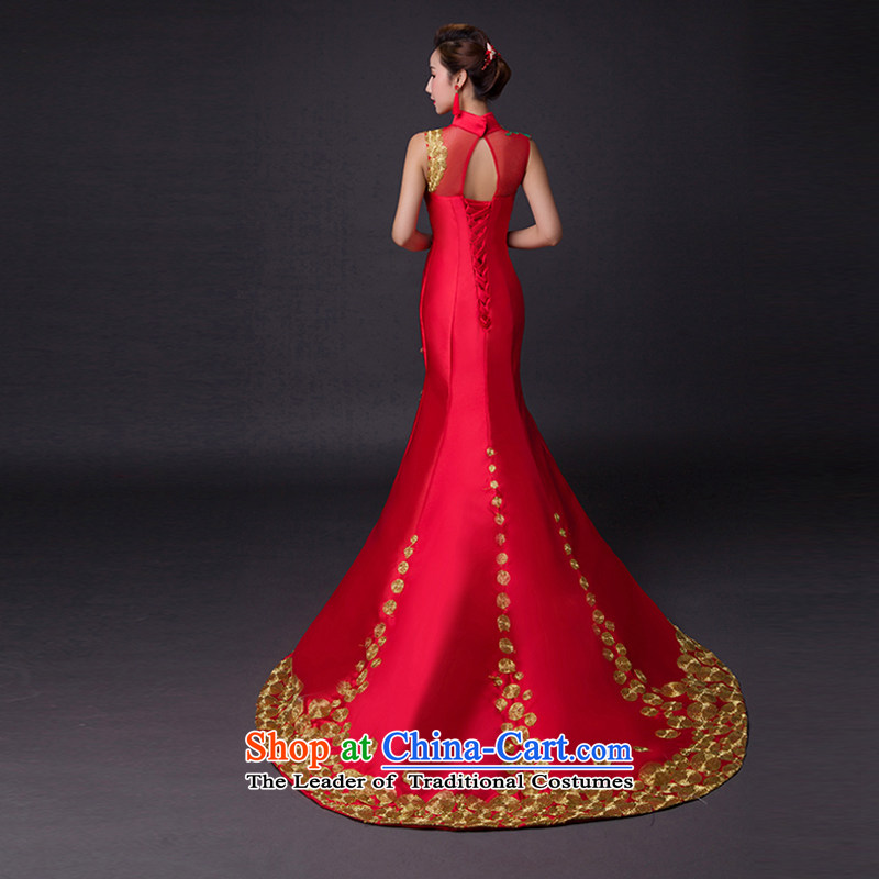Hei Kaki 2015 new bows dress classic style of retro fine embroidery irrepressible tray clip dress skirt L010 wine red XS, Hei Kaki shopping on the Internet has been pressed.