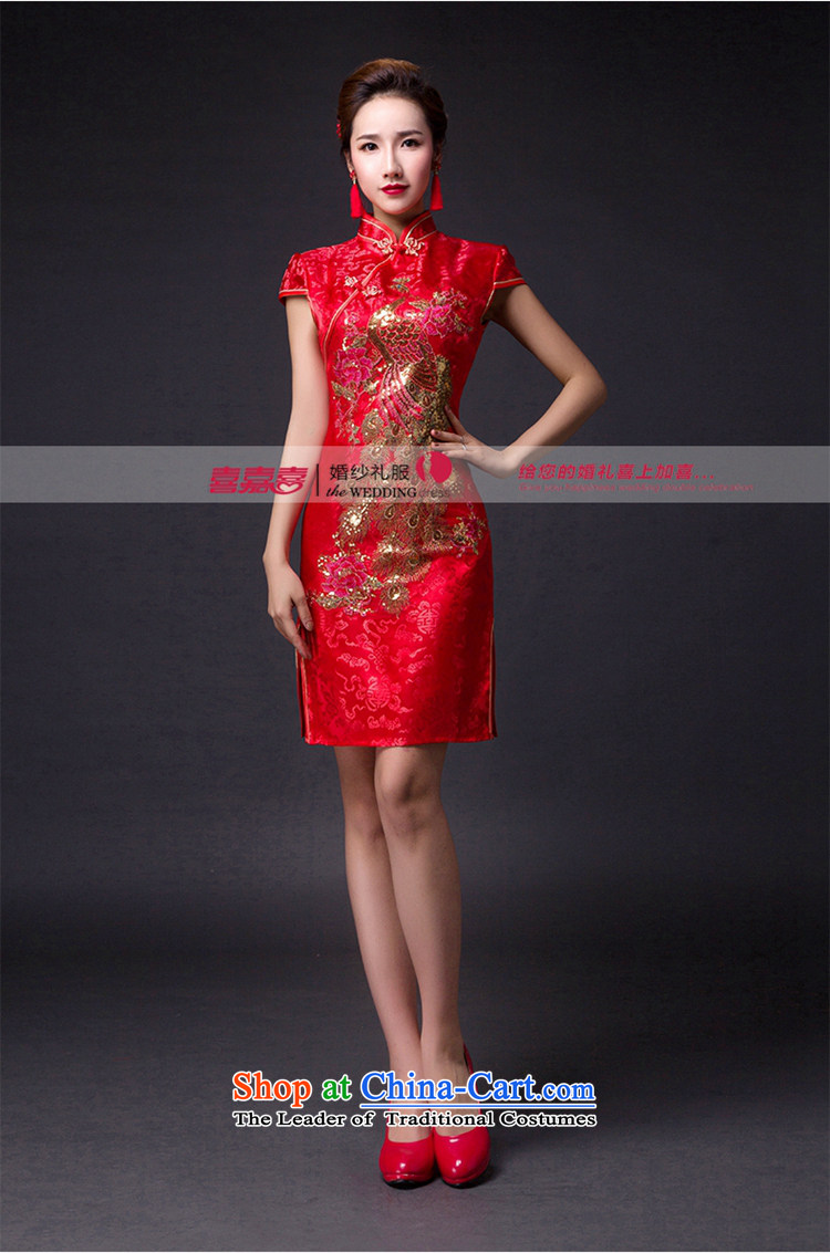 Hei Kaki 2015 new bows dress classic style of retro fine embroidery irrepressible tray clip dress L013 deep red XL Photo, prices, brand platters! The elections are supplied in the national character of distribution, so action, buy now enjoy more preferential! As soon as possible.