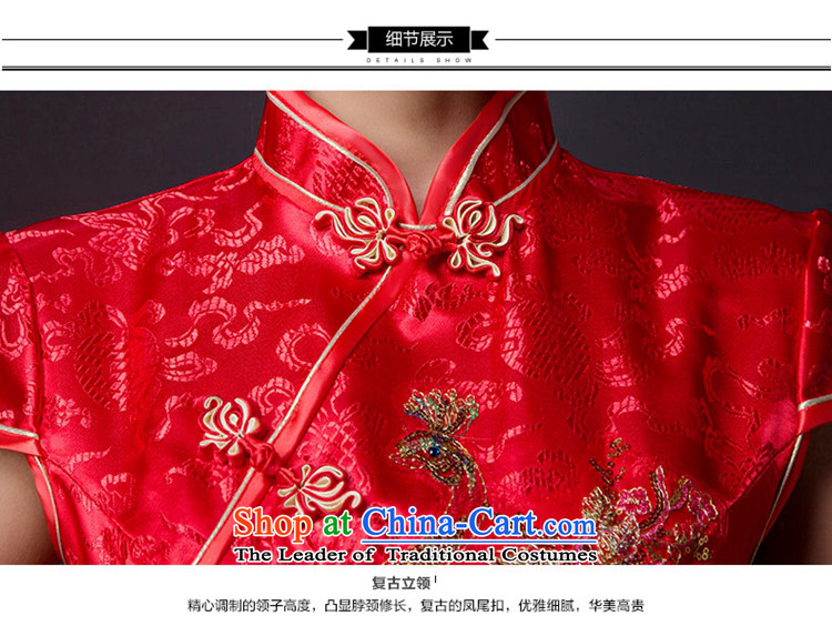 Hei Kaki 2015 new bows dress classic style of retro fine embroidery irrepressible tray clip dress L013 deep red XL Photo, prices, brand platters! The elections are supplied in the national character of distribution, so action, buy now enjoy more preferential! As soon as possible.