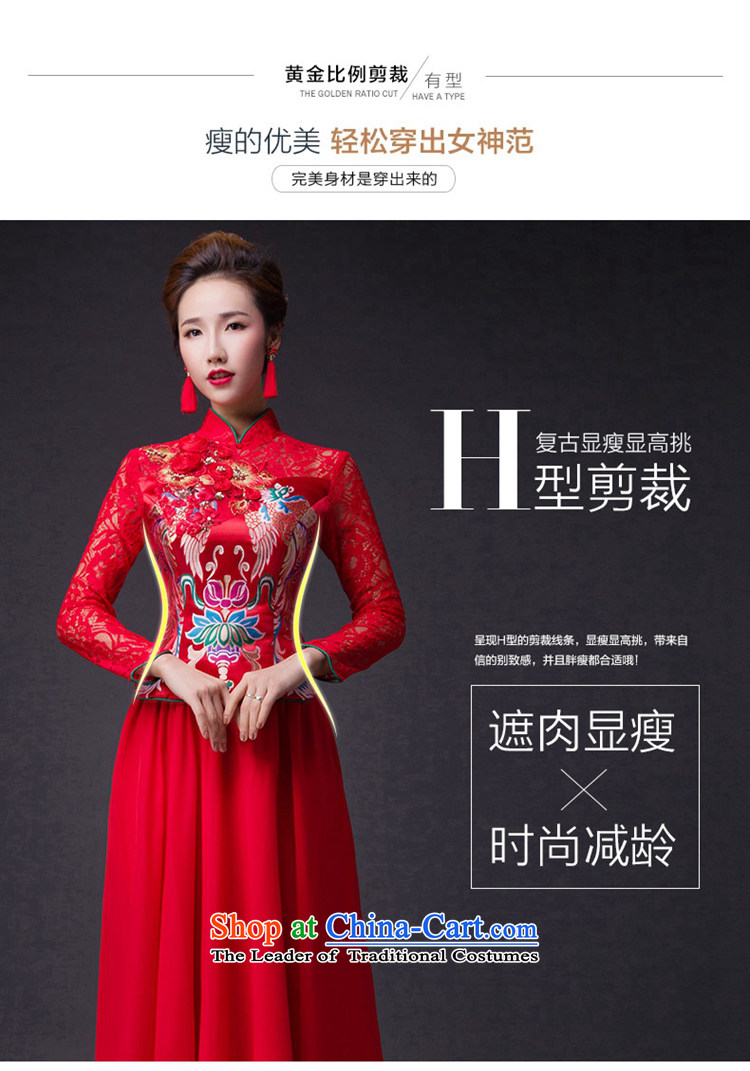 Hei Kaki 2015 new bows dress classic style of retro fine embroidery irrepressible tray clip dress skirt L017 red left Tailored size picture, prices, brand platters! The elections are supplied in the national character of distribution, so action, buy now enjoy more preferential! As soon as possible.