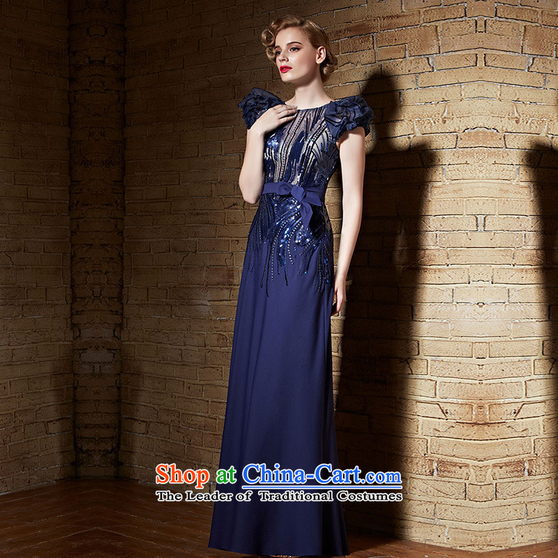 Creative Fox evening dress stylish light slice banquet evening dress long evening dress dresses Sau San bows services performed by the persons chairing the blue dress long skirt 82193 color picture M creative Fox (coniefox) , , , shopping on the Internet