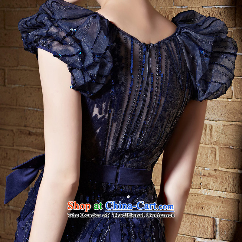 Creative Fox evening dress stylish light slice banquet evening dress long evening dress dresses Sau San bows services performed by the persons chairing the blue dress long skirt 82193 color picture M creative Fox (coniefox) , , , shopping on the Internet