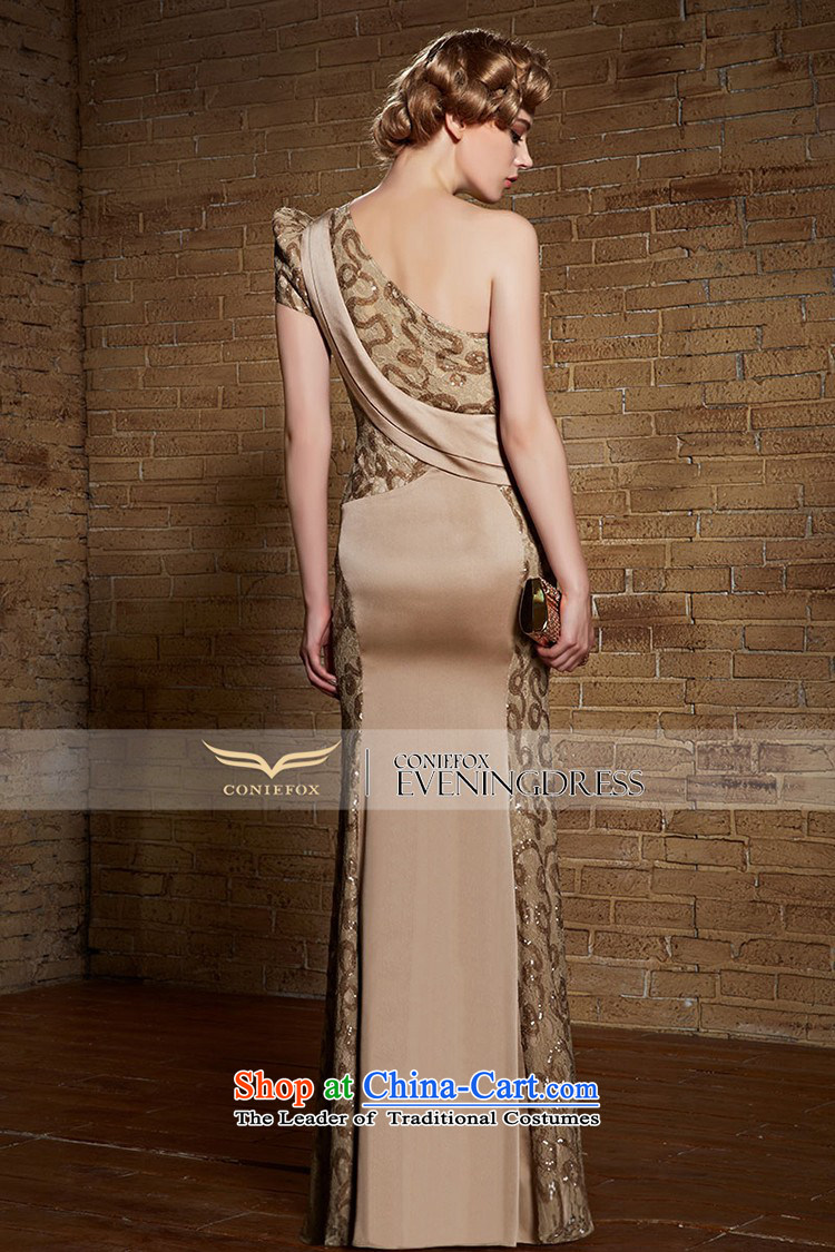 Creative Fox evening dresses 2015 New Long Sau San Pearl lace dress shoulder bridesmaid dress evening dress bride bows 30882 Brown M picture, prices, brand platters! The elections are supplied in the national character of distribution, so action, buy now enjoy more preferential! As soon as possible.