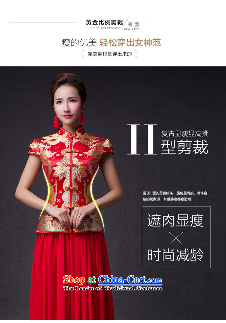 Hei Kaki 2015 new bows dress classic style of retro fine embroidery irrepressible tray clip dress skirt L020 Red left Tailored size picture, prices, brand platters! The elections are supplied in the national character of distribution, so action, buy now enjoy more preferential! As soon as possible.