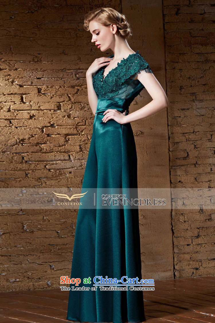 Creative Fox evening dresses 2015 new evening dresses V banquet dress long drink service model 