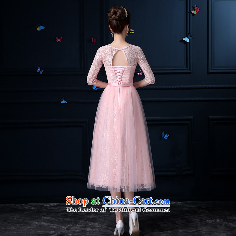 The privilege of serving-leung new 2015 bridesmaid services in the long summer female) bridesmaid mission sister skirt small dress bridesmaid skirt round-neck collar chest with flowers -- in honor of services XL, cuff-leung , , , shopping on the Internet