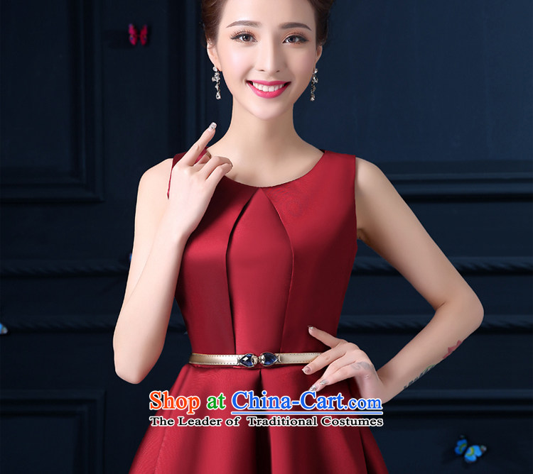 Evening dress new summer 2015 small dining Dress Short) Bride wedding dress bows to skirt the girl evening deep red M picture, prices, brand platters! The elections are supplied in the national character of distribution, so action, buy now enjoy more preferential! As soon as possible.