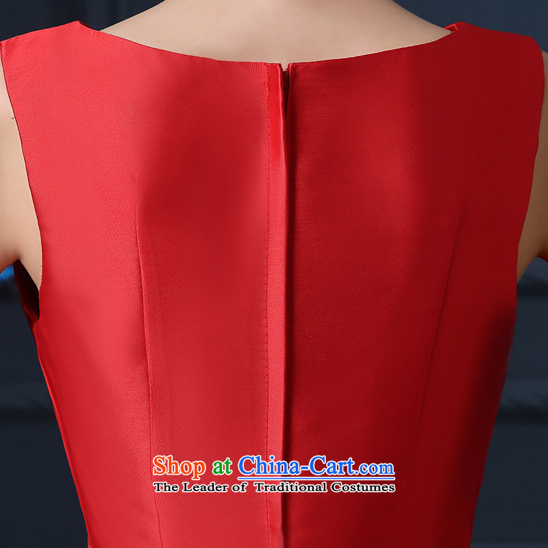 The privilege of serving-leung 2015 new evening dresses bride red bows service of marriage small banquet evening dress female red S honor services-leung , , , shopping on the Internet