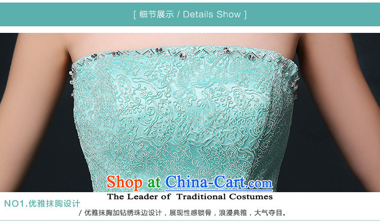 The new 2015 Luang lace anointed chest Sau San dress marriages evening drink service banquet dress long summer lake blue XL Photo, prices, brand platters! The elections are supplied in the national character of distribution, so action, buy now enjoy more preferential! As soon as possible.