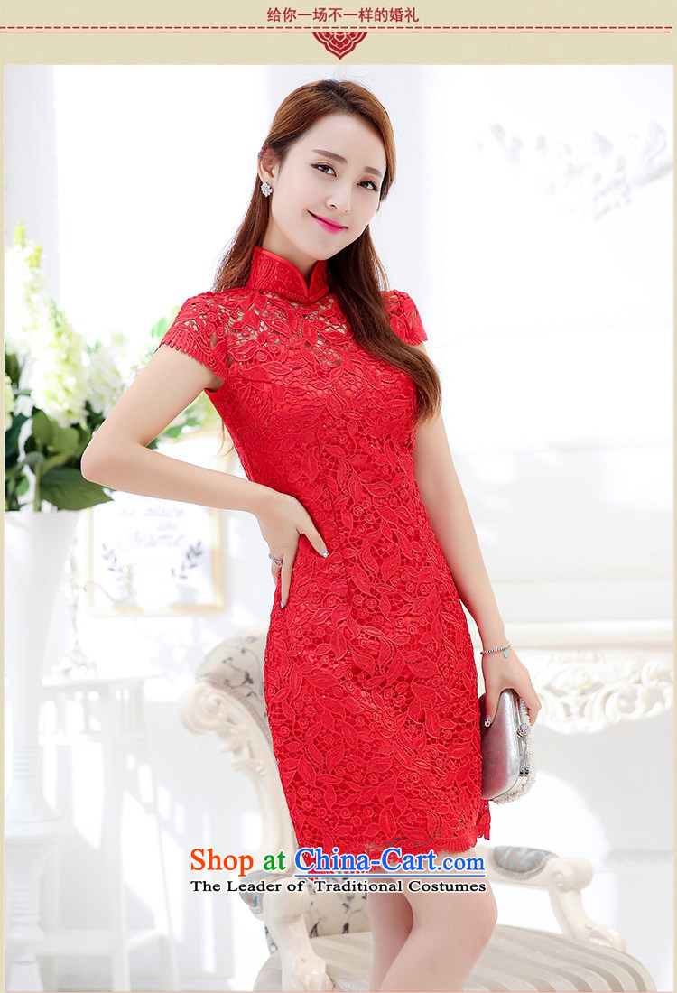 Upscale dress 2015 Summer bride cheongsam dress package and short-sleeved gown red lace high collar bridesmaid wedding dresses bows to Sau San long in the video thin red XXL picture, prices, brand platters! The elections are supplied in the national character of distribution, so action, buy now enjoy more preferential! As soon as possible.