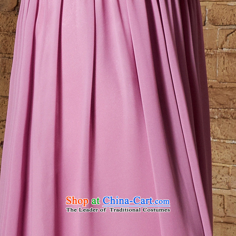 Creative Fox evening dresses 2015 new pink long-sleeved a field for the wedding dress bridesmaid dress banquet long evening dress bows service 30888 picture color XL, creative Fox (coniefox) , , , shopping on the Internet