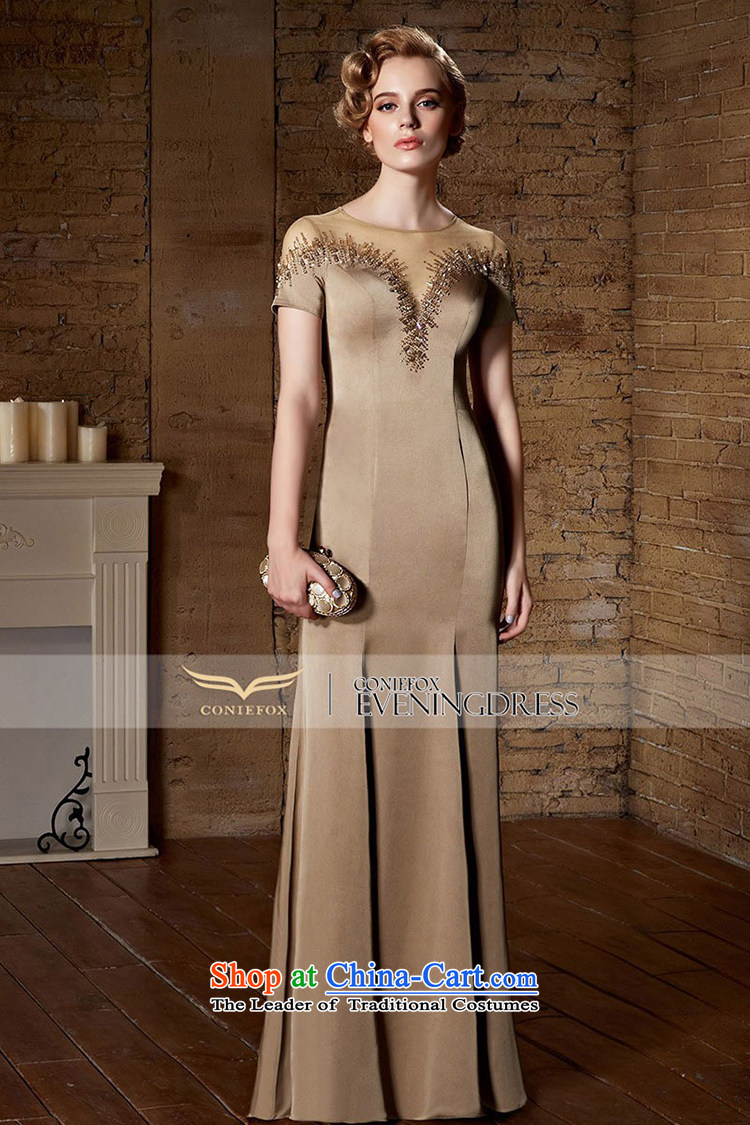 Creative Fox evening dresses 2015 New banquet dress long skirt long concert dresses Sau San moderator toasting champagne evening dress uniform 82165 brown L picture, prices, brand platters! The elections are supplied in the national character of distribution, so action, buy now enjoy more preferential! As soon as possible.