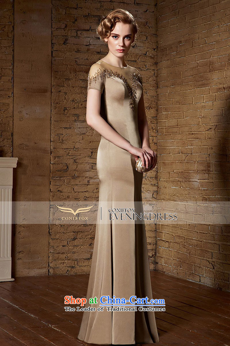 Creative Fox evening dresses 2015 New banquet dress long skirt long concert dresses Sau San moderator toasting champagne evening dress uniform 82165 brown L picture, prices, brand platters! The elections are supplied in the national character of distribution, so action, buy now enjoy more preferential! As soon as possible.
