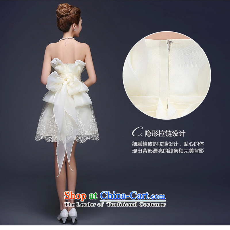 Pure Love bamboo yarn 2015 new dresses and bows Service, Bridal Bridesmaid Services Mary Magdalene chest marriage small dress dresses summer champagne color S, pure love bamboo yarn , , , shopping on the Internet