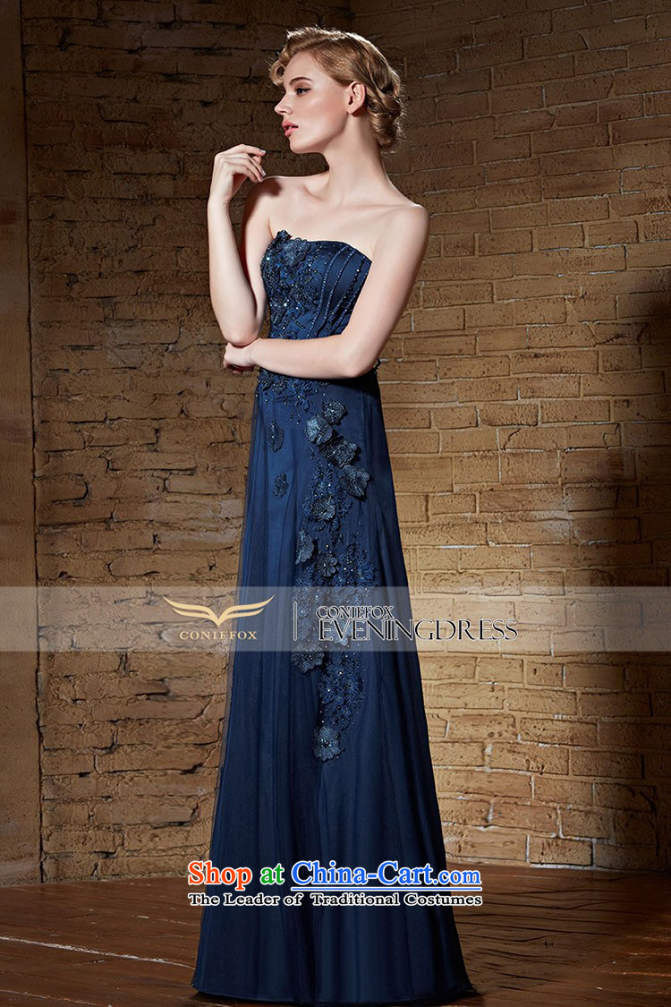 Creative Fox evening dresses 2015 new blue spatula chest banquet evening dresses manually staple bead dress skirt annual meeting presided over a drink service 82150 dress Blue M picture, prices, brand platters! The elections are supplied in the national character of distribution, so action, buy now enjoy more preferential! As soon as possible.