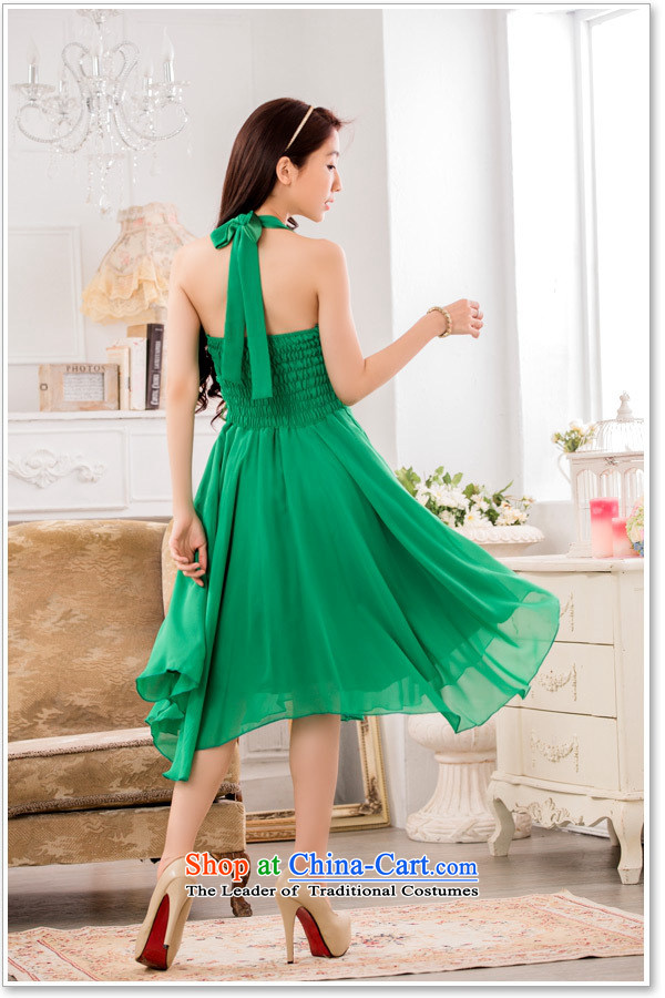 C.o.d. 2015 new stylish solid color chiffon dresses xl sexy back to dress also slips annual bridesmaid sister dress skirt green XL pictures, the burden of approximately 120-140 price, brand platters! The elections are supplied in the national character of distribution, so action, buy now enjoy more preferential! As soon as possible.