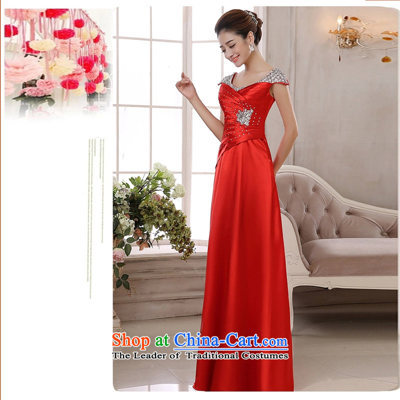 Pure Love bamboo yarn 2015 new Korean fashion Sau San dress marriages long drink service banquet moderator evening dresses summer large red XL, pure love bamboo yarn , , , shopping on the Internet