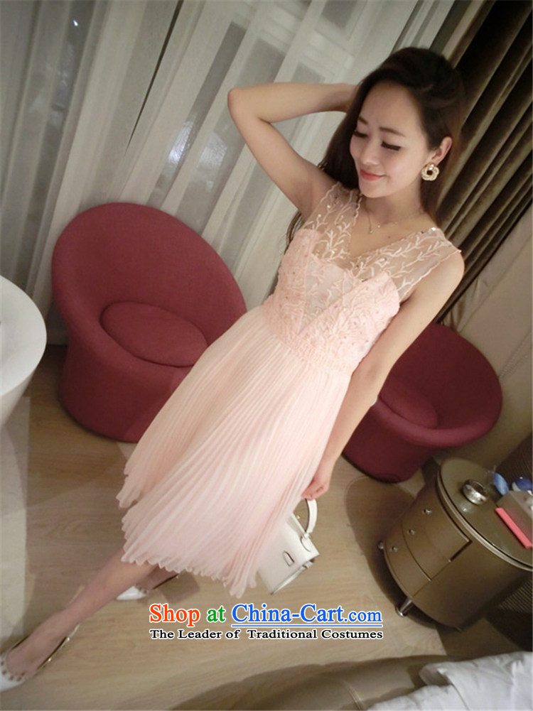 Hsbc Holdings Plc 2015 Summer Ming new western heavy industry staples bead vests coral embroidery dress female Sau San ultra-sin chiffon dresses pink S picture, prices, brand platters! The elections are supplied in the national character of distribution, so action, buy now enjoy more preferential! As soon as possible.