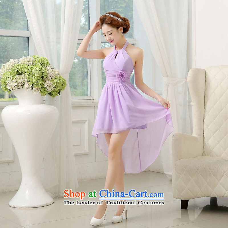 Naoji summer bridesmaid services sister dresses short of marriages bows to the girl will small evening dresses 6404 light purple will remain, a , , , shopping on the Internet