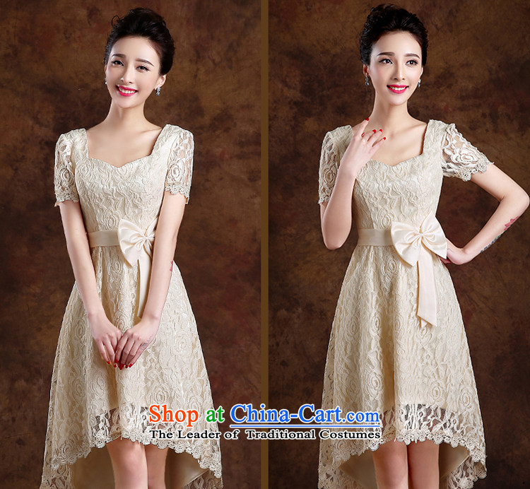 Pure Love bamboo yarn 2015 new red bride wedding dress long evening dresses evening drink service in the irrepressible cuff Sau San dress champagne color L picture, prices, brand platters! The elections are supplied in the national character of distribution, so action, buy now enjoy more preferential! As soon as possible.