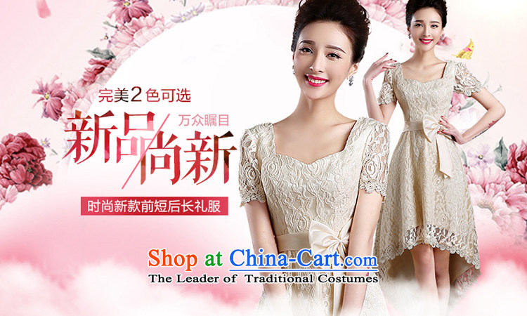 Pure Love bamboo yarn 2015 new red bride wedding dress long evening dresses evening drink service in the irrepressible cuff Sau San dress champagne color L picture, prices, brand platters! The elections are supplied in the national character of distribution, so action, buy now enjoy more preferential! As soon as possible.