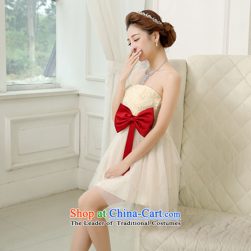 Yet, a new paragraph bridesmaid Dress Short) Bride sister married in evening dress bridesmaid to serve small dress female 6412 champagne color code, yet, are a , , , shopping on the Internet