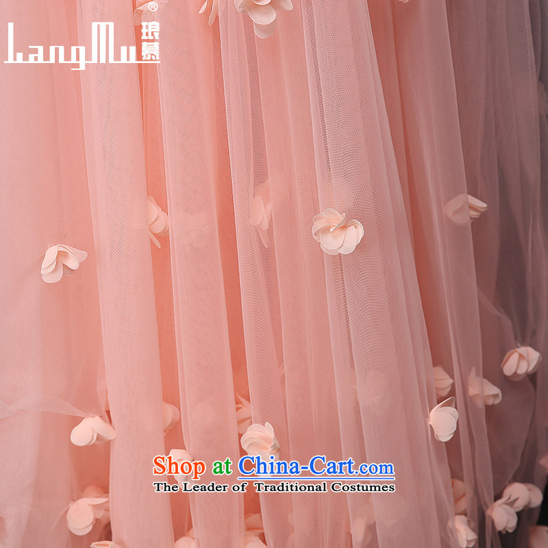 The new 2015 Luang evening dresses, long gown bride red toasting champagne banquet service annual summer pink dresses , small Luang The , , , shopping on the Internet
