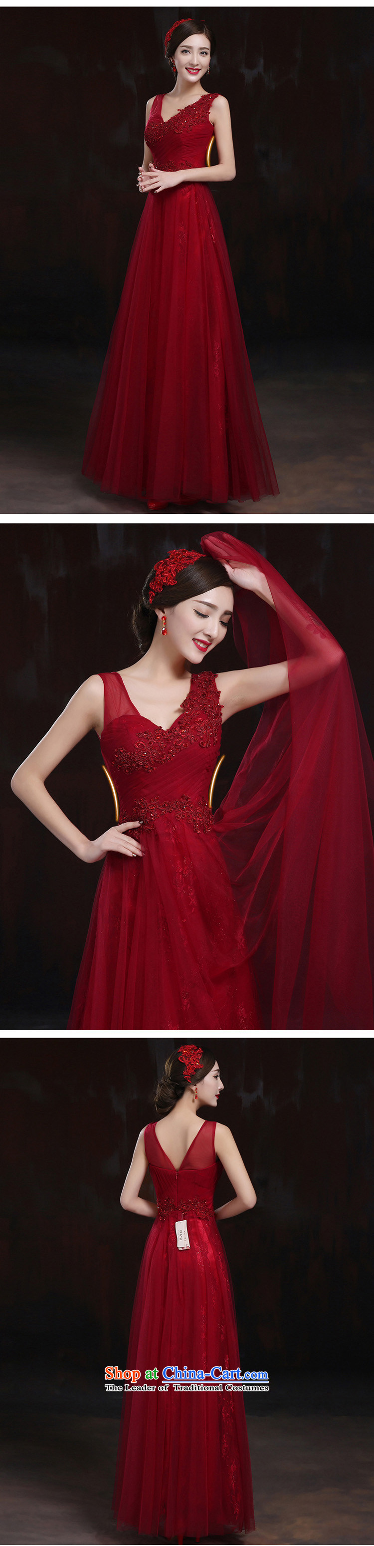 Pure Love bamboo yarn lace wedding dresses bride red wedding slotted shoulder wedding package wedding dresses shoulder straps Summer 2015 Spring, dark red S picture, prices, brand platters! The elections are supplied in the national character of distribution, so action, buy now enjoy more preferential! As soon as possible.
