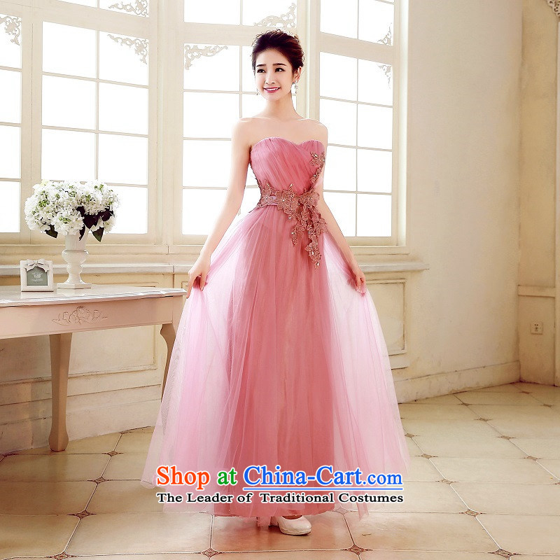 Time the new Syrian bridesmaid dresses, long skirt bride toasting champagne sister pink uniforms and chest bridesmaid skirt evening dress small dress sister mission banquet betrothal pink , L, Syria has been pressed time shopping on the Internet