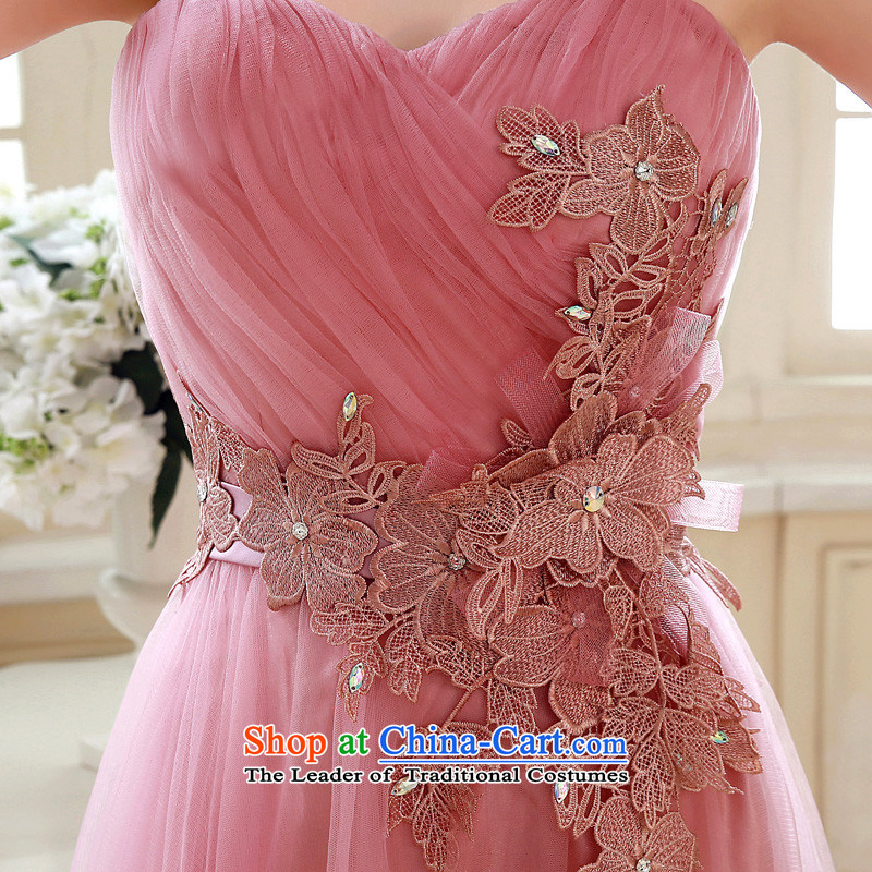 Time the new Syrian bridesmaid dresses, long skirt bride toasting champagne sister pink uniforms and chest bridesmaid skirt evening dress small dress sister mission banquet betrothal pink , L, Syria has been pressed time shopping on the Internet
