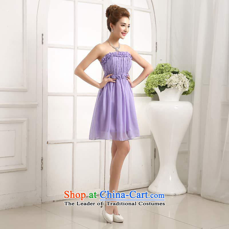 Yet, a dress bridesmaid Dress Short of new 2015 Summer anointed chest bridesmaid service banquet betrothal small Female dress code is a light purple 6503, a , , , shopping on the Internet