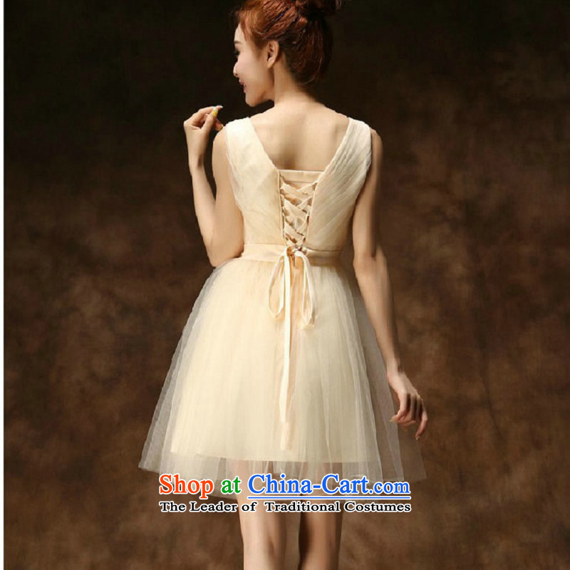 Naoji a bride services summer is shorter) bows wedding dress dresses bridesmaid to serve small dress Female dress 6504 champagne color L 120-130, naoji a , , , shopping on the Internet