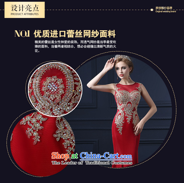The leading edge of the Formosa lily wedding dresses 2015 autumn and winter new bride bows services Korean dress and annual meeting packages video thin ball dress luxurious banquet service long red deep red M picture, prices, brand platters! The elections are supplied in the national character of distribution, so action, buy now enjoy more preferential! As soon as possible.