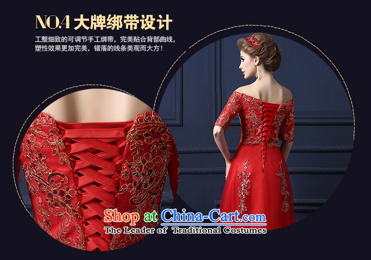 The leading edge of the Formosa lily wedding dresses 2015 winter new word shoulder dress Korean Sau San lace marriages bows service banquet dress red long bridesmaid services red XXL picture, prices, brand platters! The elections are supplied in the national character of distribution, so action, buy now enjoy more preferential! As soon as possible.
