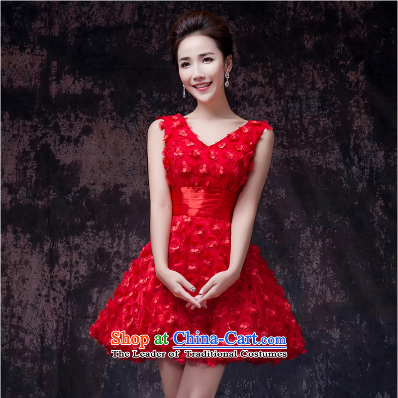 The first white into about bride bows Services Mr Ronald 2015 Spring Red Dress Short of marriage shoulders bridesmaid small dress banquet female wine red XXL, white first into about shopping on the Internet has been pressed.