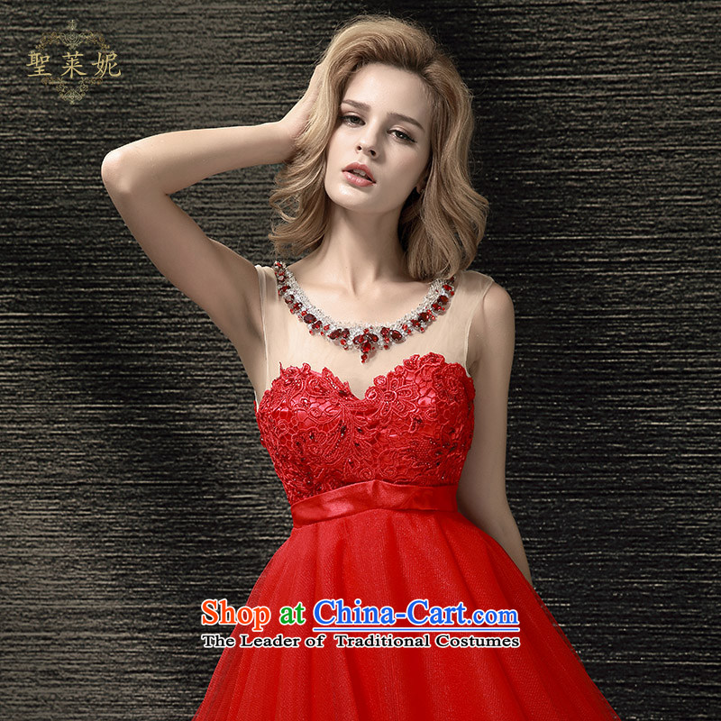 The Holy her wedding dress 2015 new bride bows dress code custom Ms. large large marriage red crowsfoot dresses red , L, holy her sheng lai ni) ( , , , shopping on the Internet