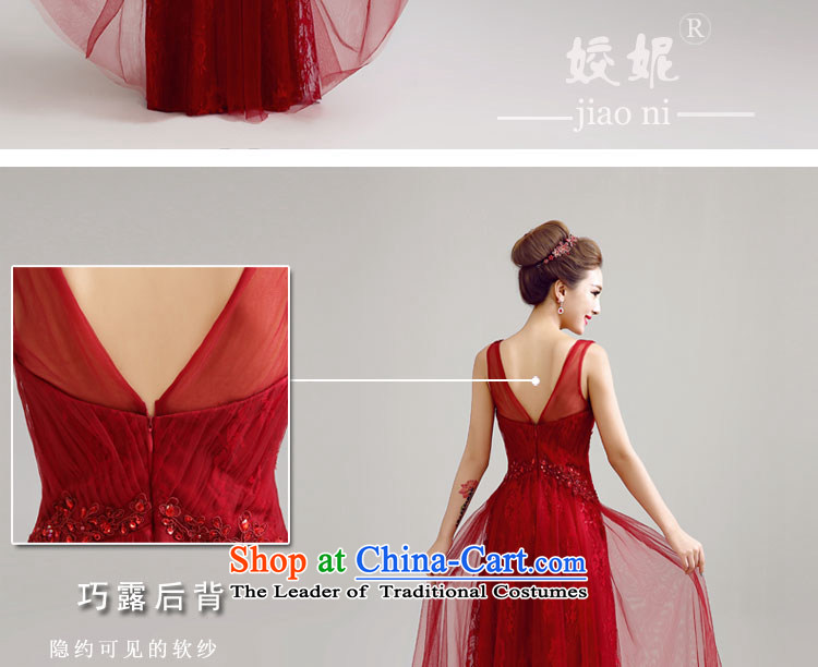 Each Connie wine red reception banquet evening dresses 2015 Summer shoulders Sau San long stylish wedding dresses brides web services LF0016 drink wine red tailored does not allow for pictures, prices, brand platters! The elections are supplied in the national character of distribution, so action, buy now enjoy more preferential! As soon as possible.
