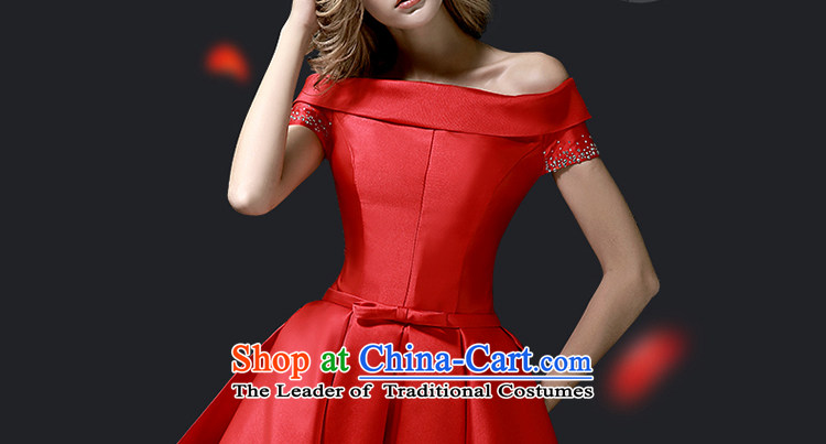 The Holy her wedding dress 2015 new bride services of the word bows shoulder Female dress short of red Summer Wedding evening dresses wedding red XL Photo, prices, brand platters! The elections are supplied in the national character of distribution, so action, buy now enjoy more preferential! As soon as possible.